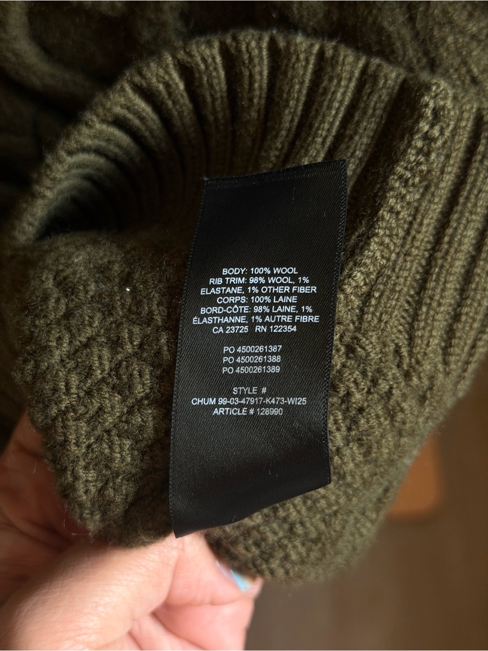 Aritzia 100% Merino Wool Heritage Cable Knit Cardigan - Picture 6 of 7